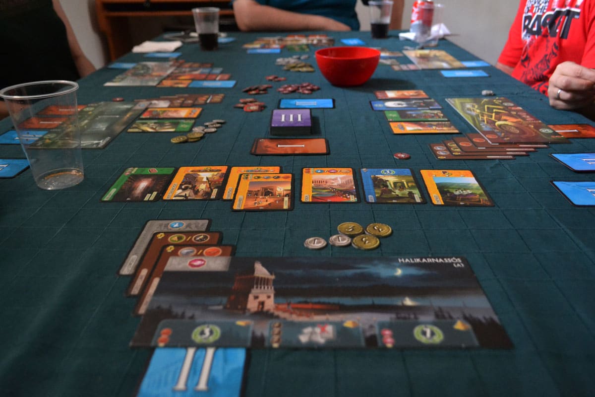 Una partida de 7 Wonders